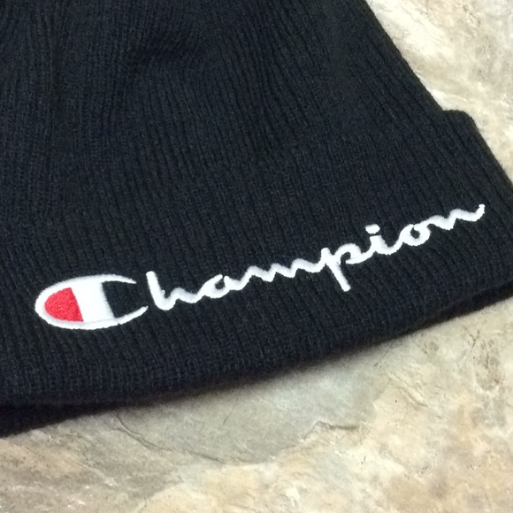 Champion black knit beanie hat - Picture 2 of 6